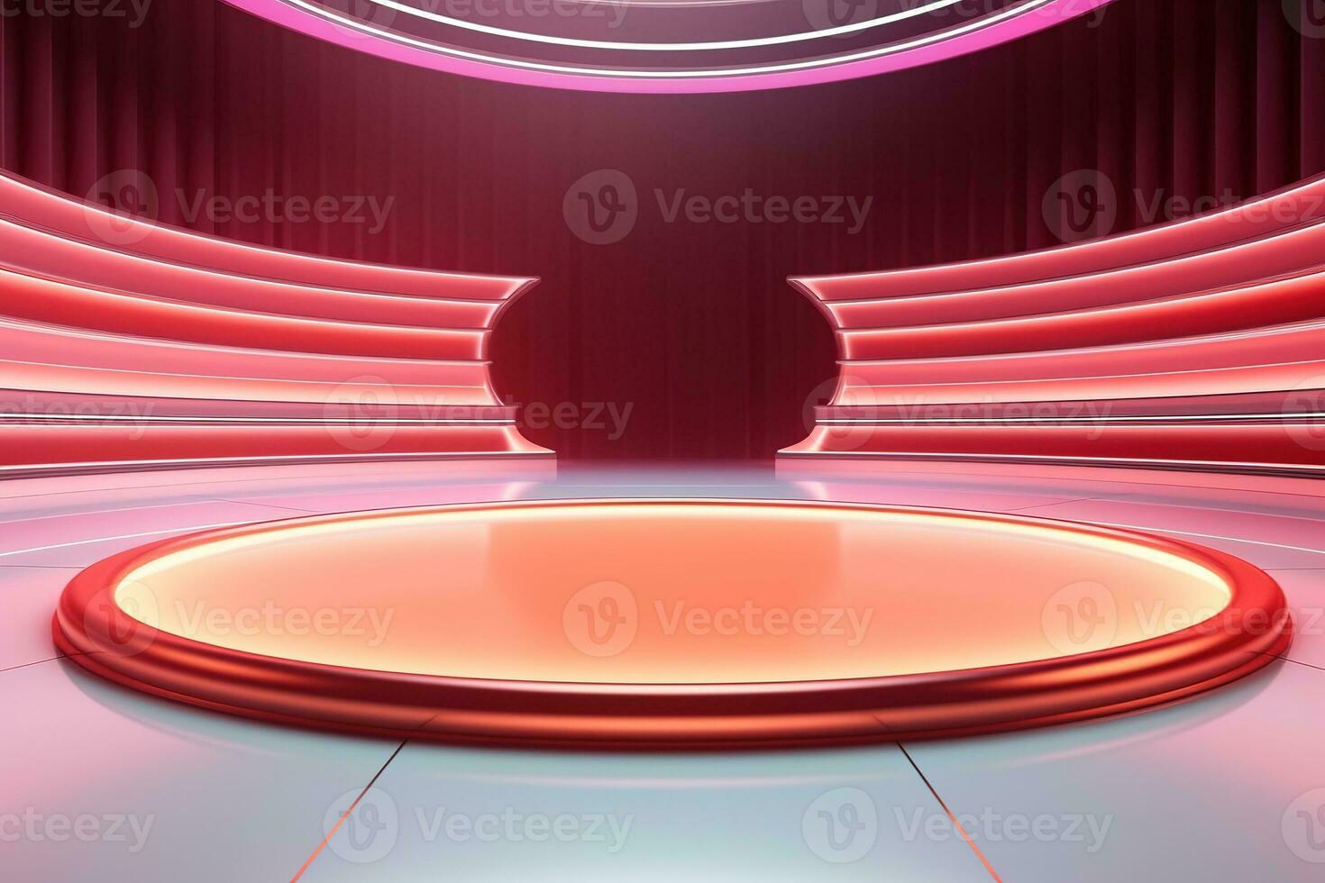 futuristic and clean stage blank center background photo