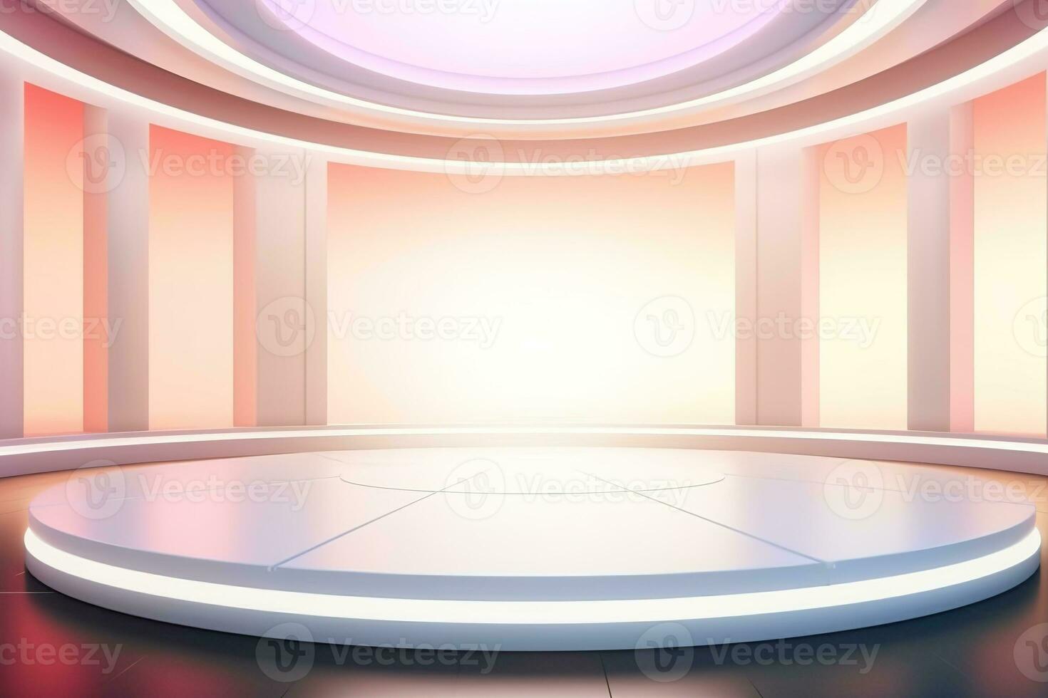 futuristic and clean stage blank center background photo