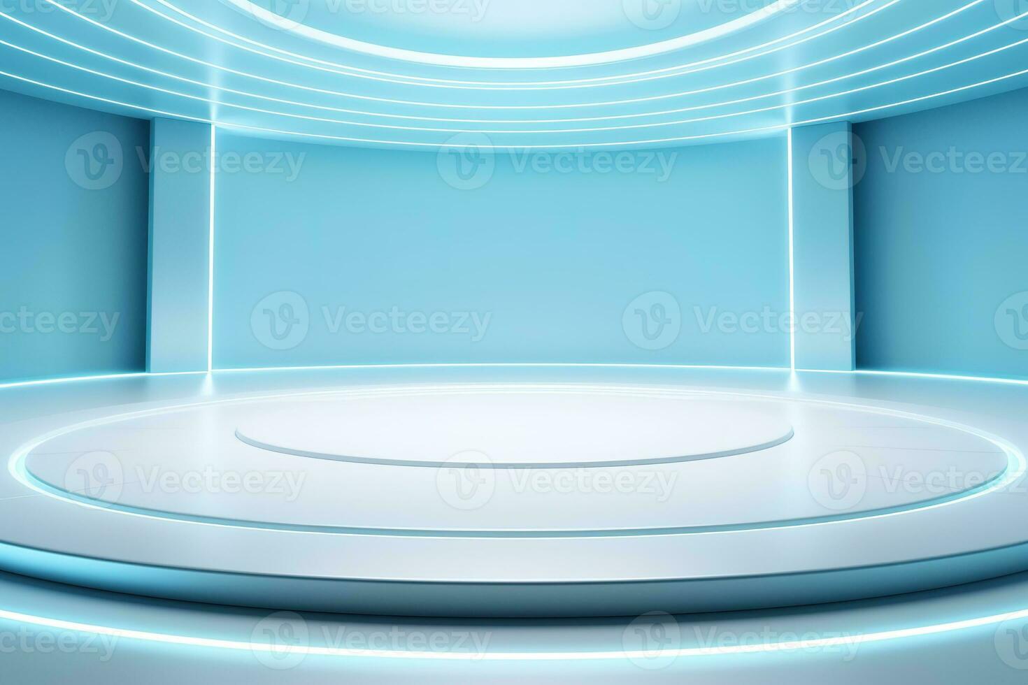 futuristic and clean stage blank center background photo