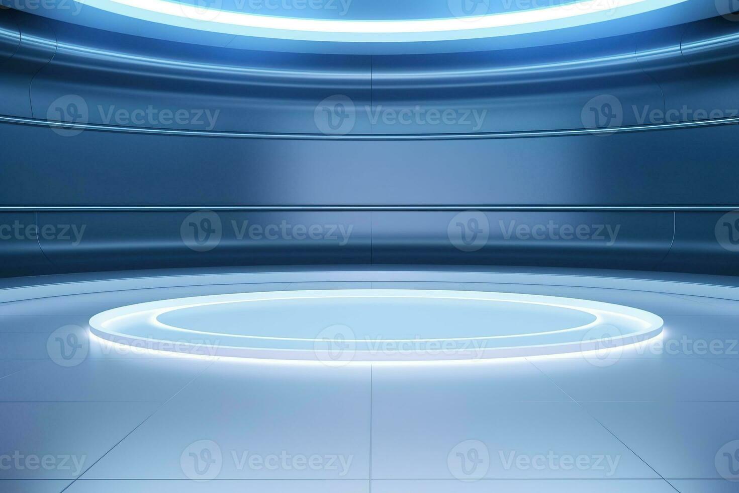 futuristic and clean stage blank center background photo