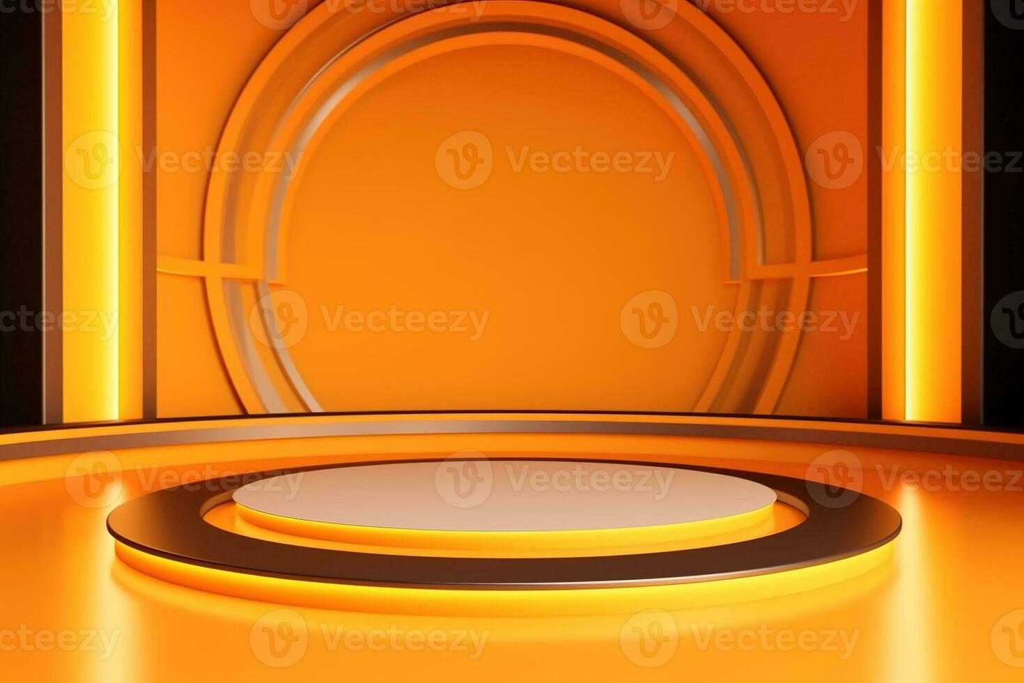 futuristic and clean stage blank center background photo