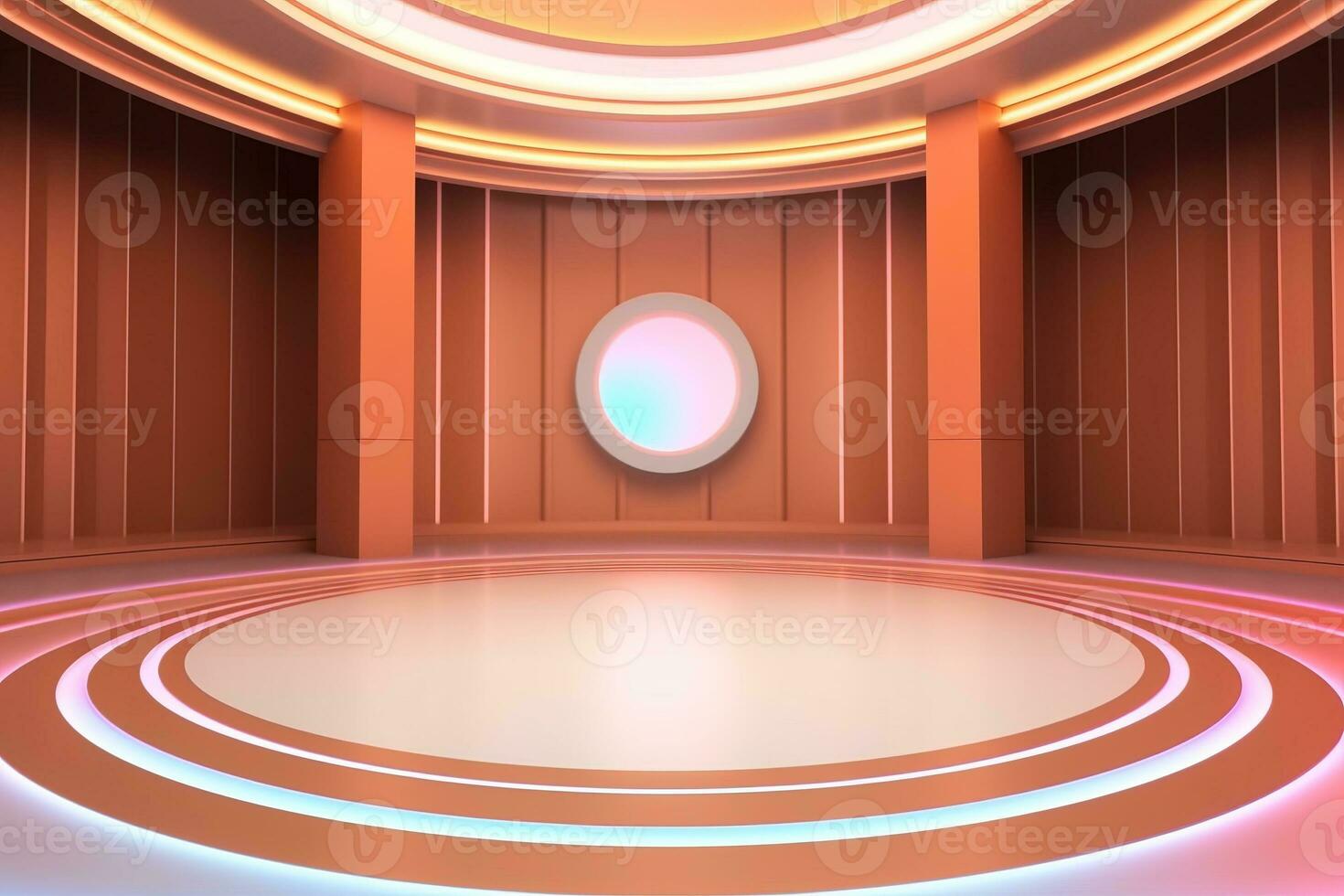 futuristic and clean stage blank center background photo