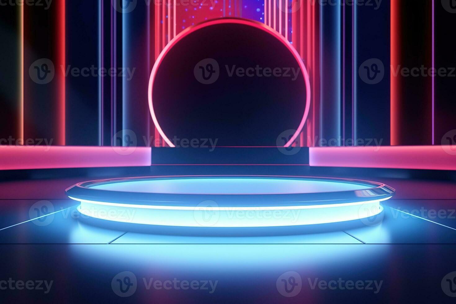 futuristic and clean stage blank center background photo