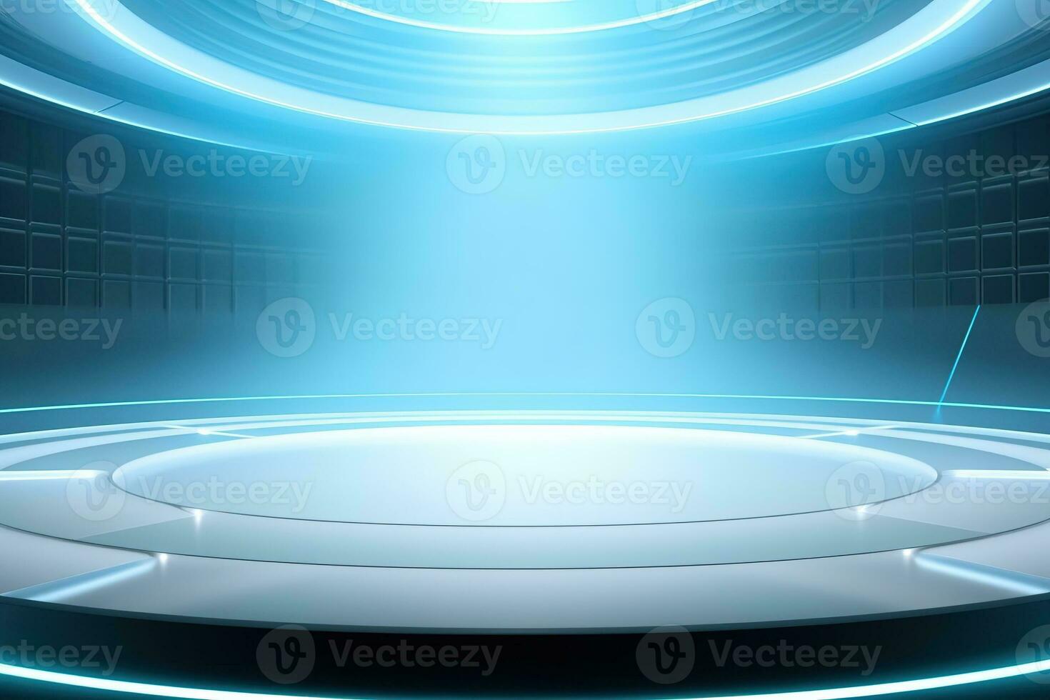 futuristic and clean stage blank center background photo
