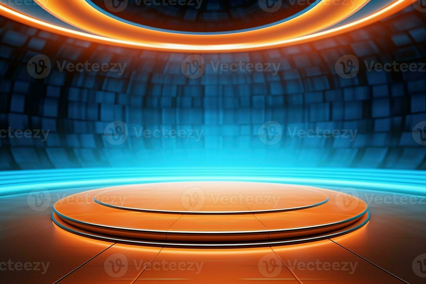 futuristic and clean stage blank center background photo