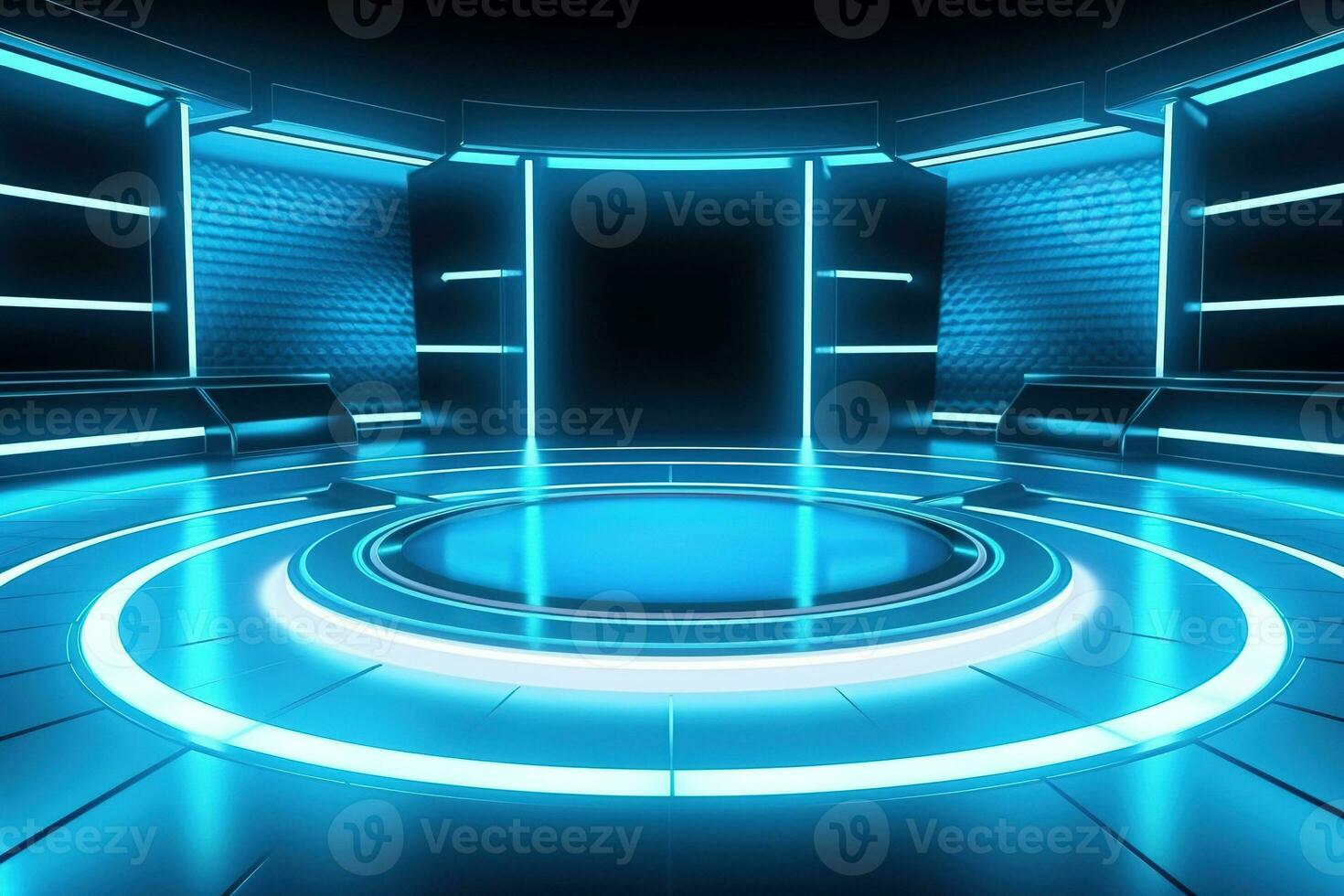 futuristic and clean stage blank center background photo