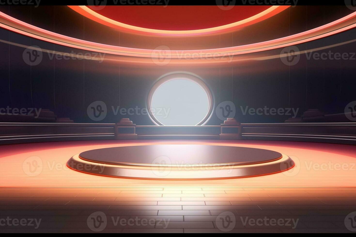 futuristic and clean stage blank center background photo