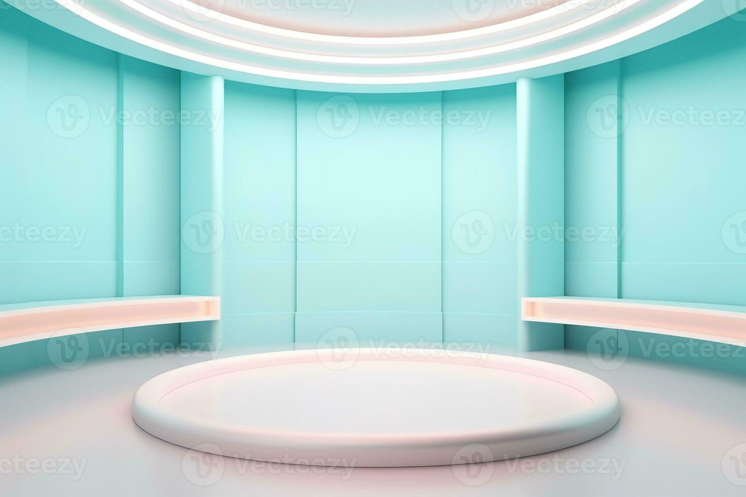 futuristic and clean stage blank center background photo