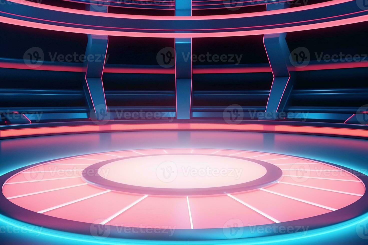 futuristic and clean stage blank center background photo