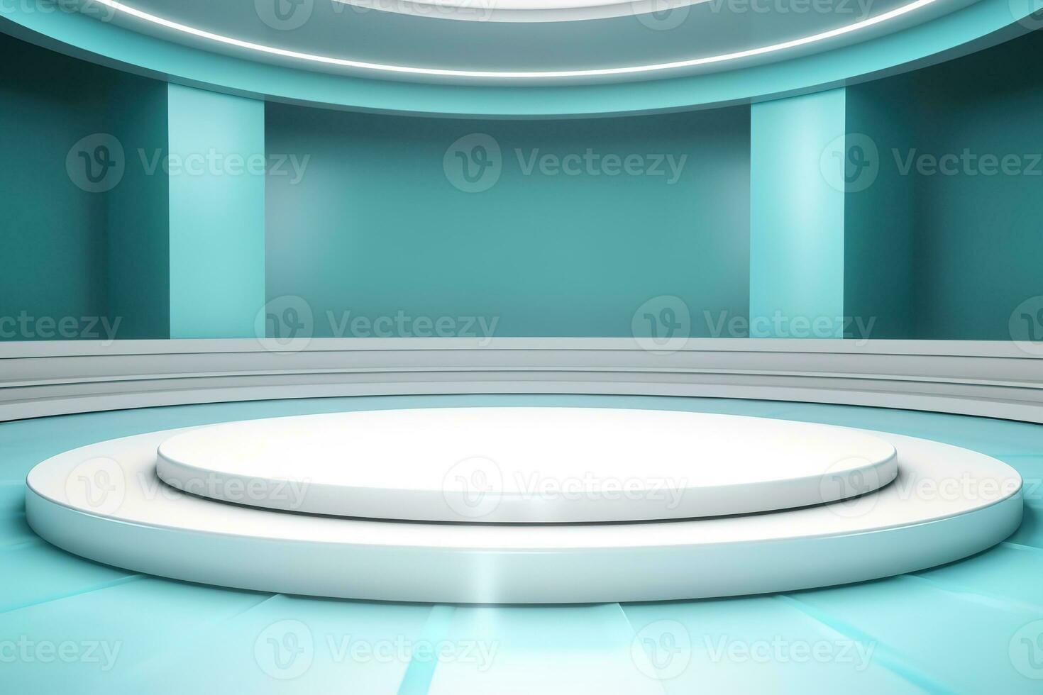 futuristic and clean stage blank center background photo
