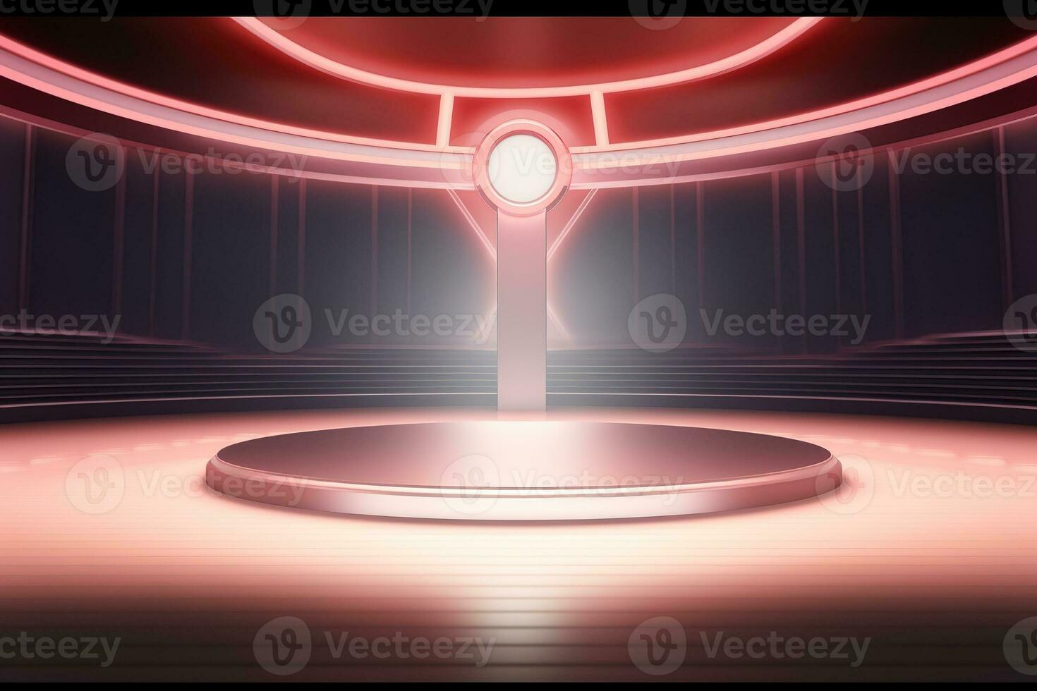 futuristic and clean stage blank center background photo