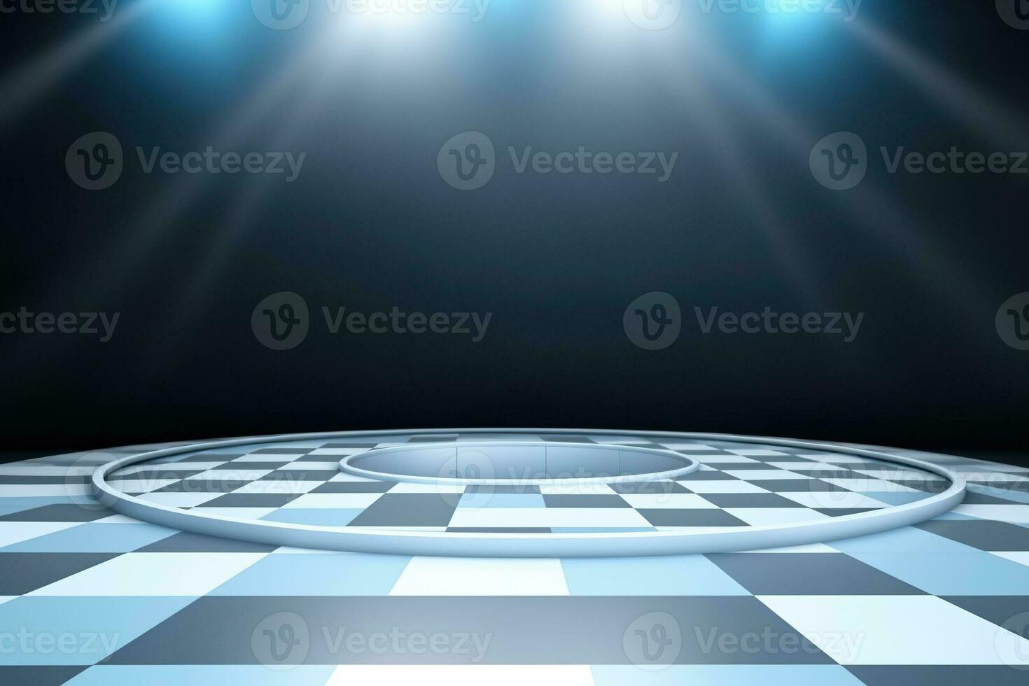 futuristic and clean stage blank center background photo