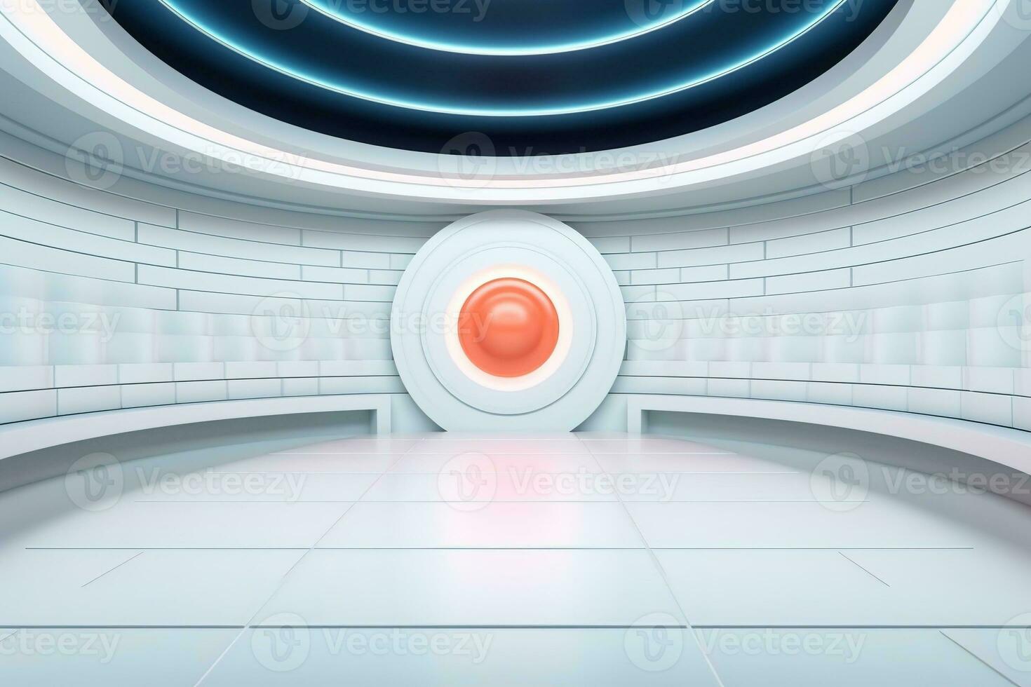 futuristic and clean stage blank center background photo