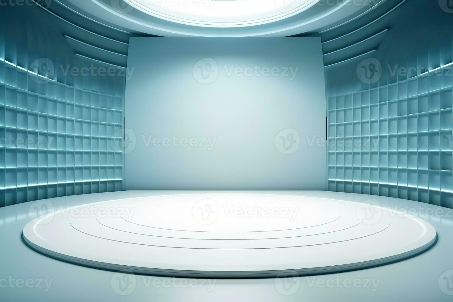 futuristic and clean stage blank center background photo