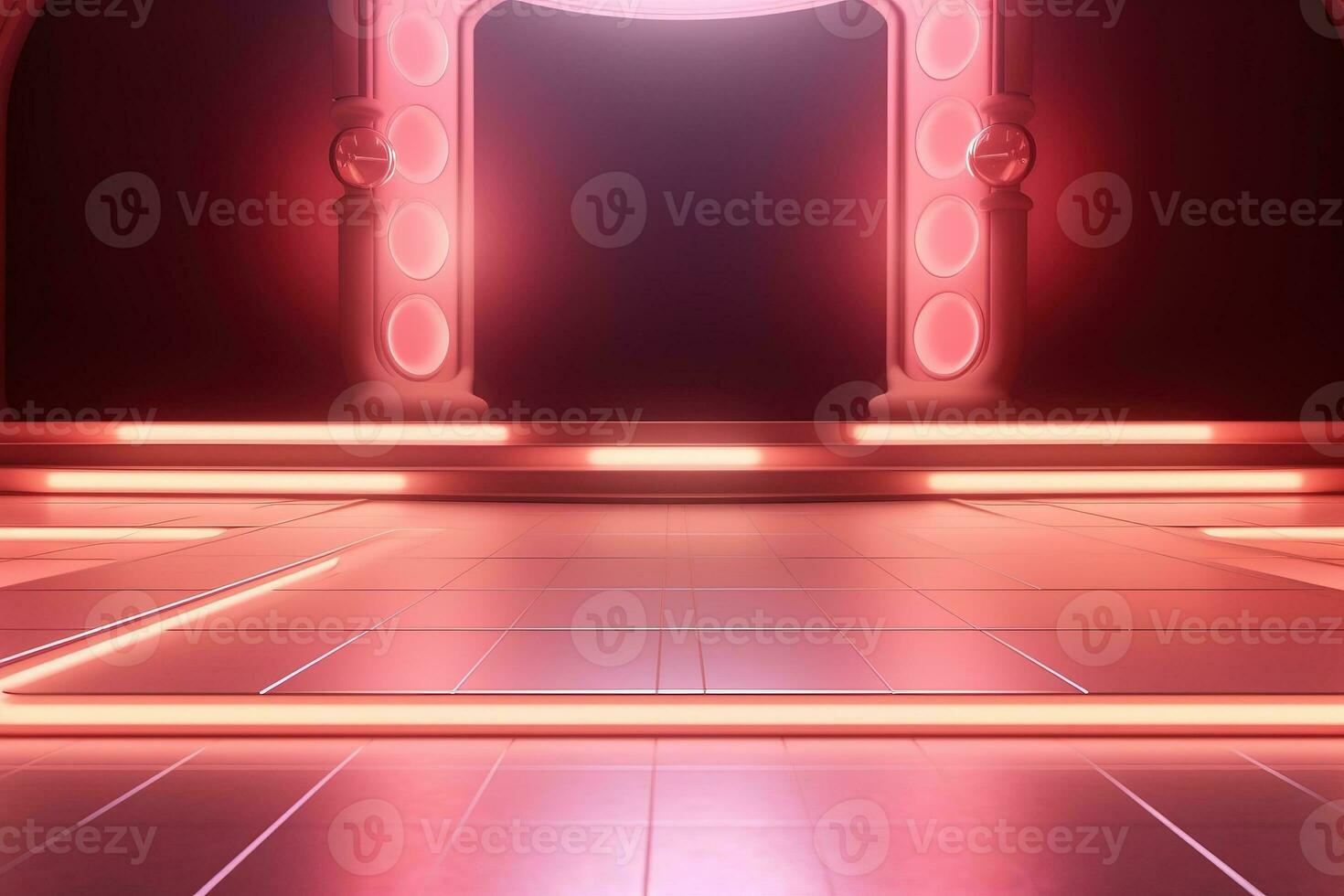 futuristic and clean stage blank center background photo