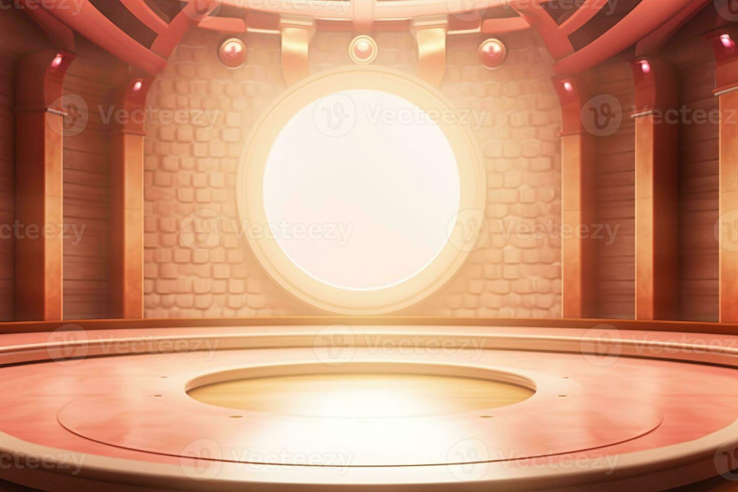 futuristic and clean stage blank center background photo