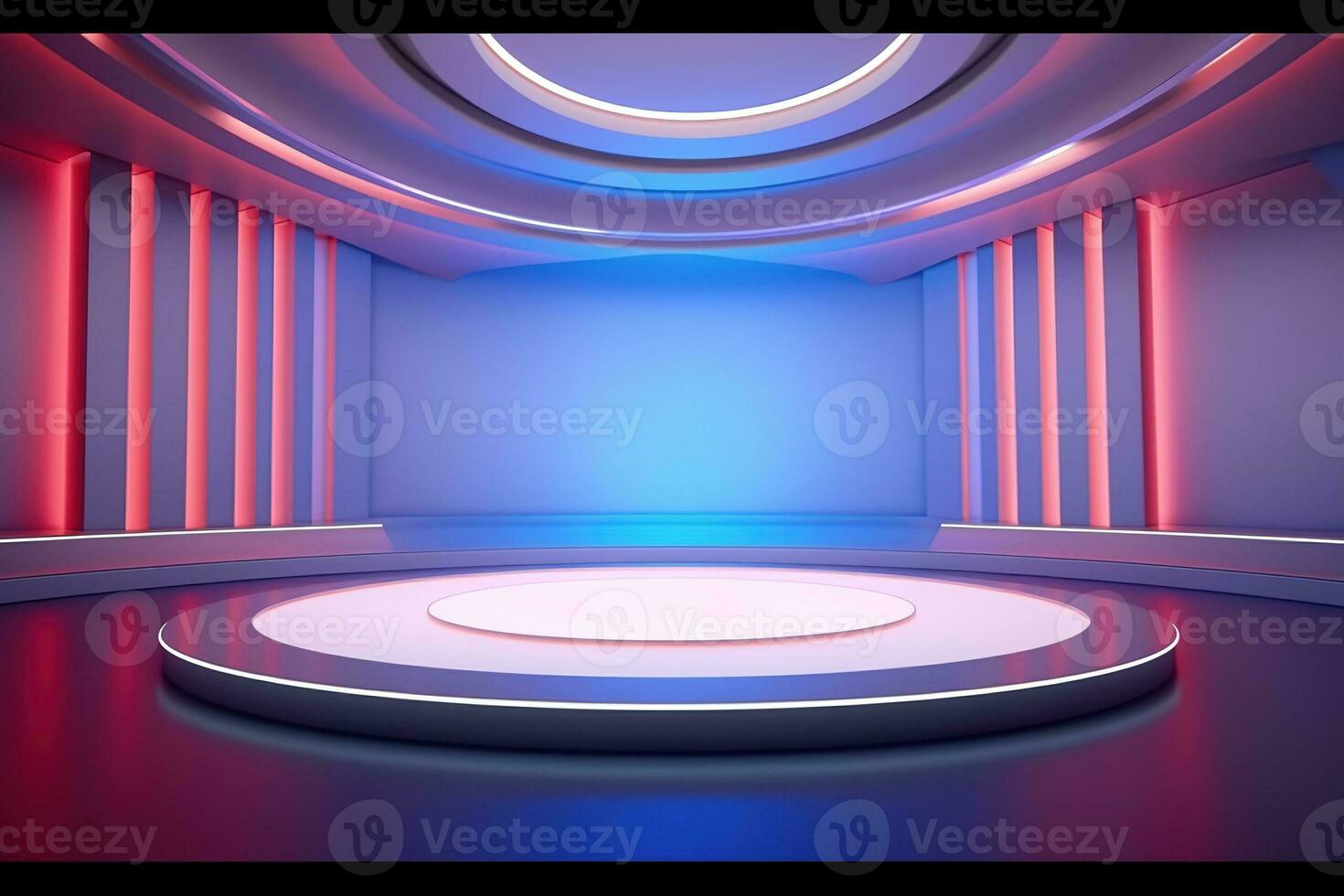 futuristic and clean stage blank center background photo