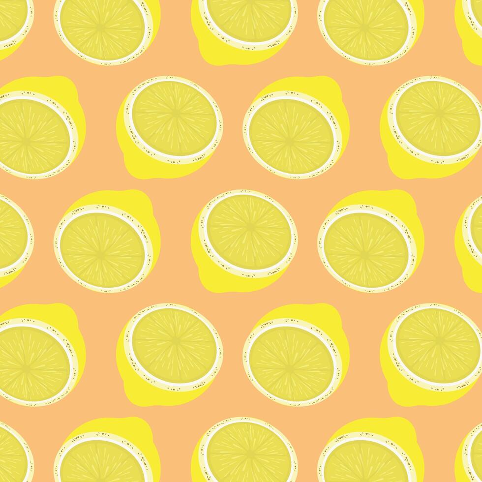 Sliced of yellow lemon piece vector