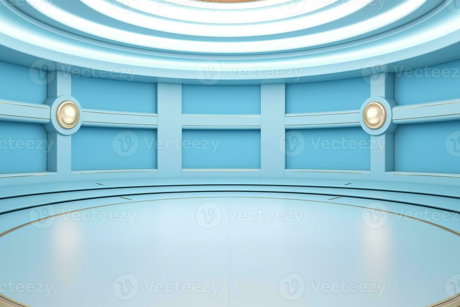 futuristic and clean stage blank center background photo