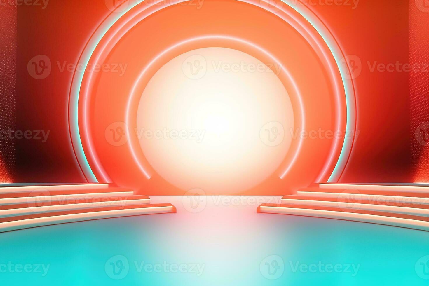 futuristic and clean stage blank center background photo