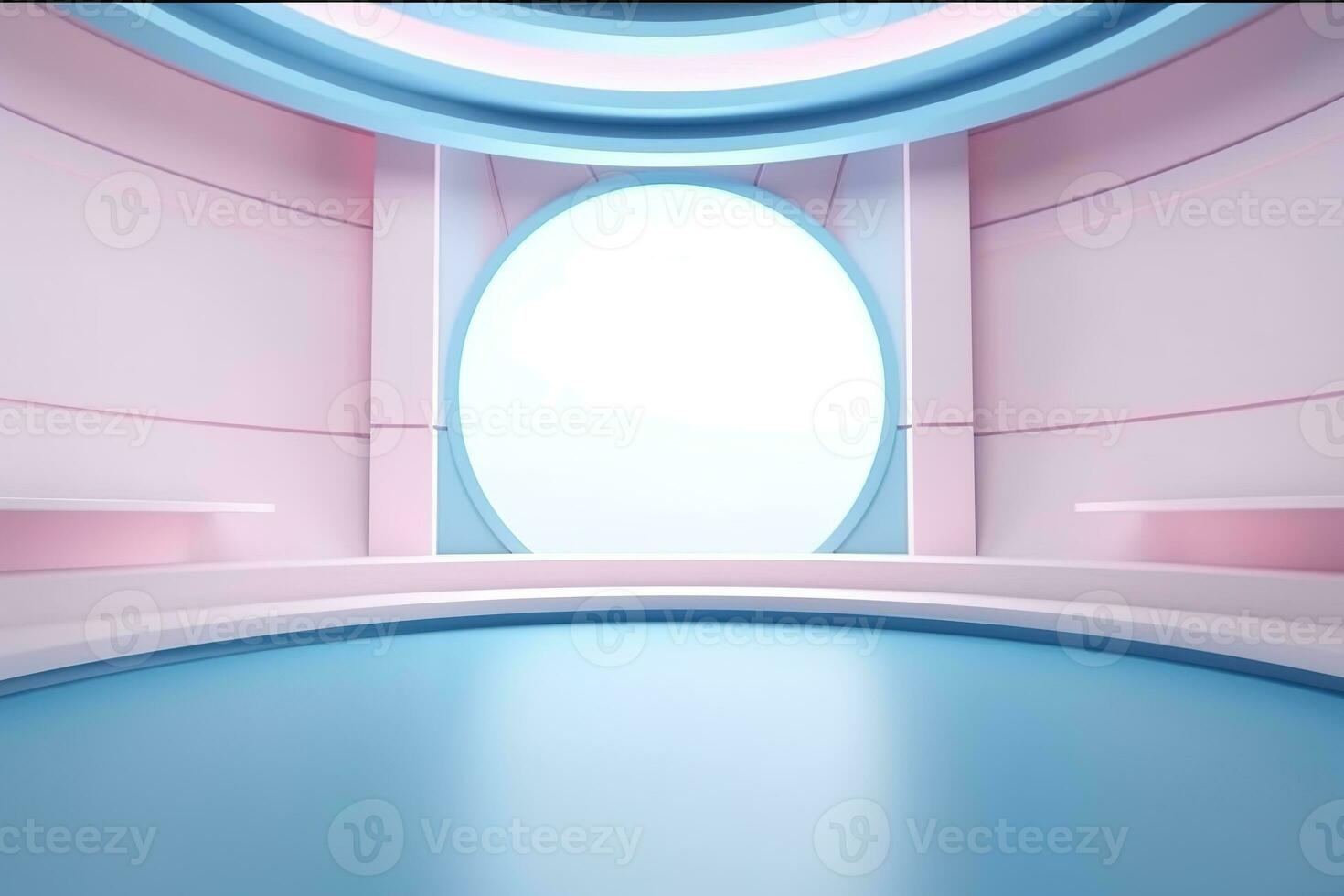 futuristic and clean stage blank center background photo