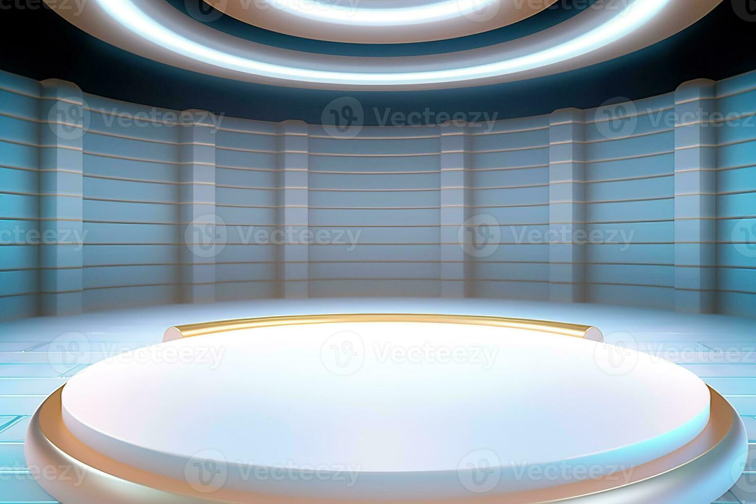 futuristic and clean stage blank center background photo