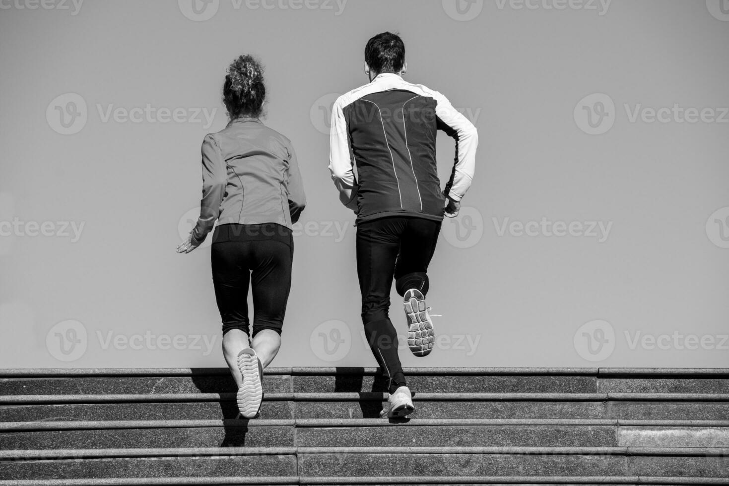 Couple exercising together photo