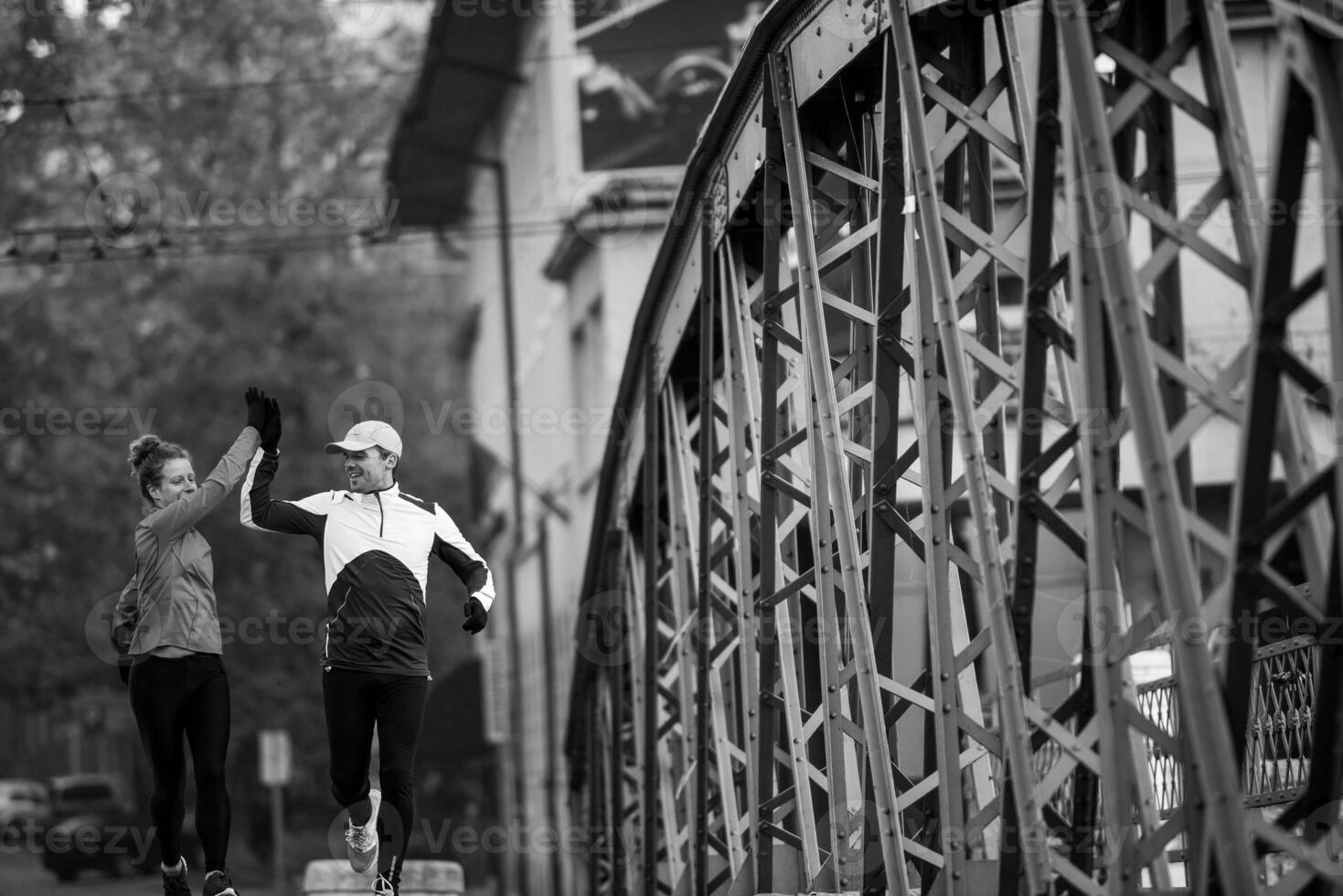 Couple exercising together photo