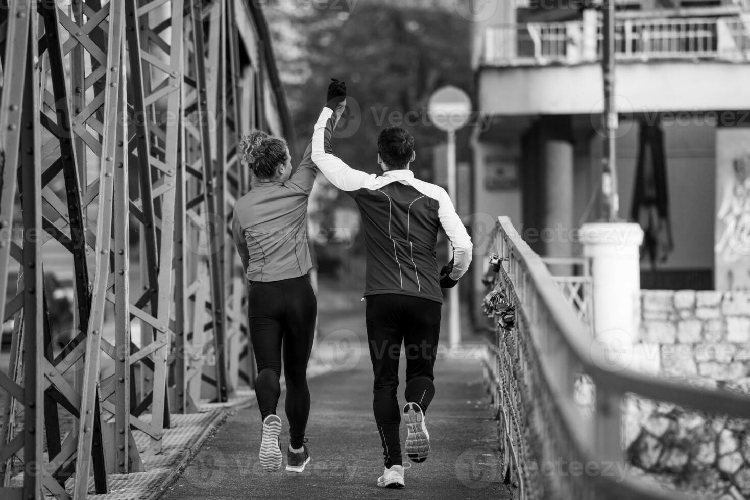 Couple exercising together photo