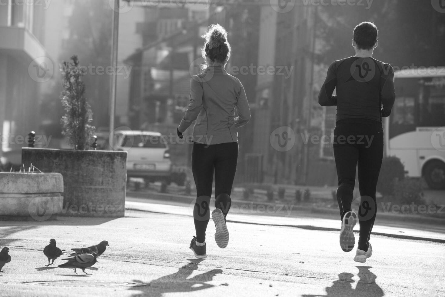 Couple exercising together photo