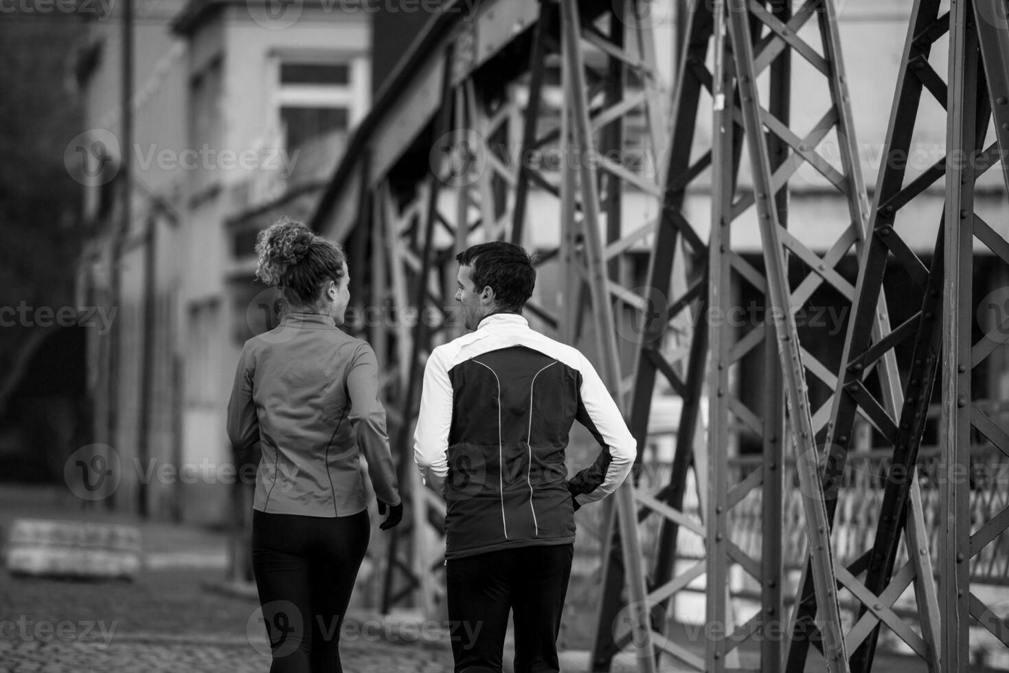 Pareja hacer ejercicio juntos foto