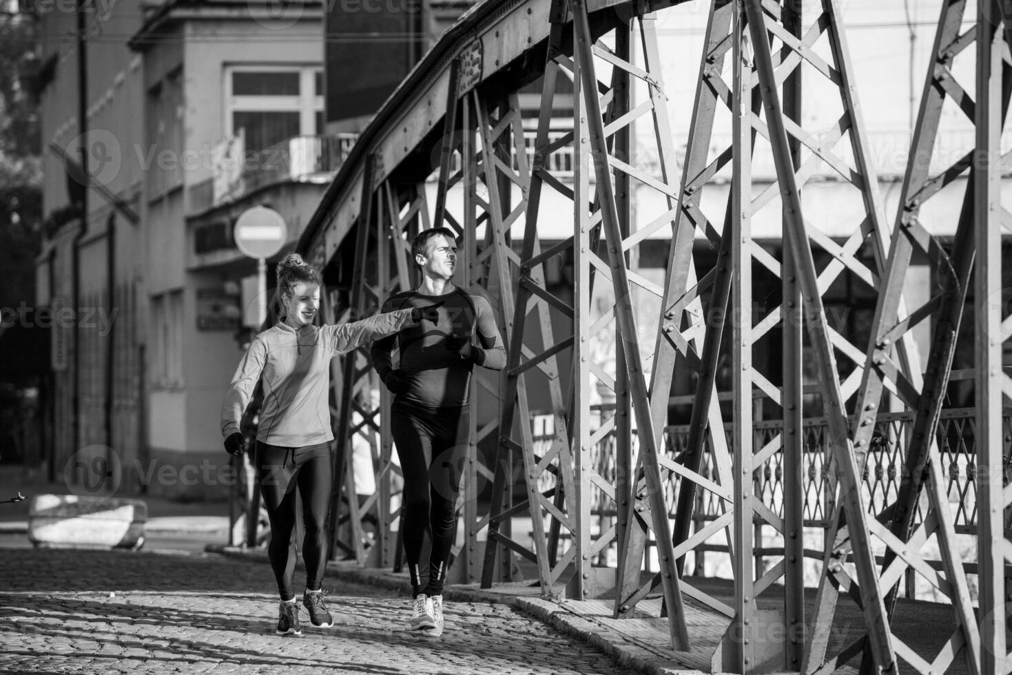 Couple exercising together photo