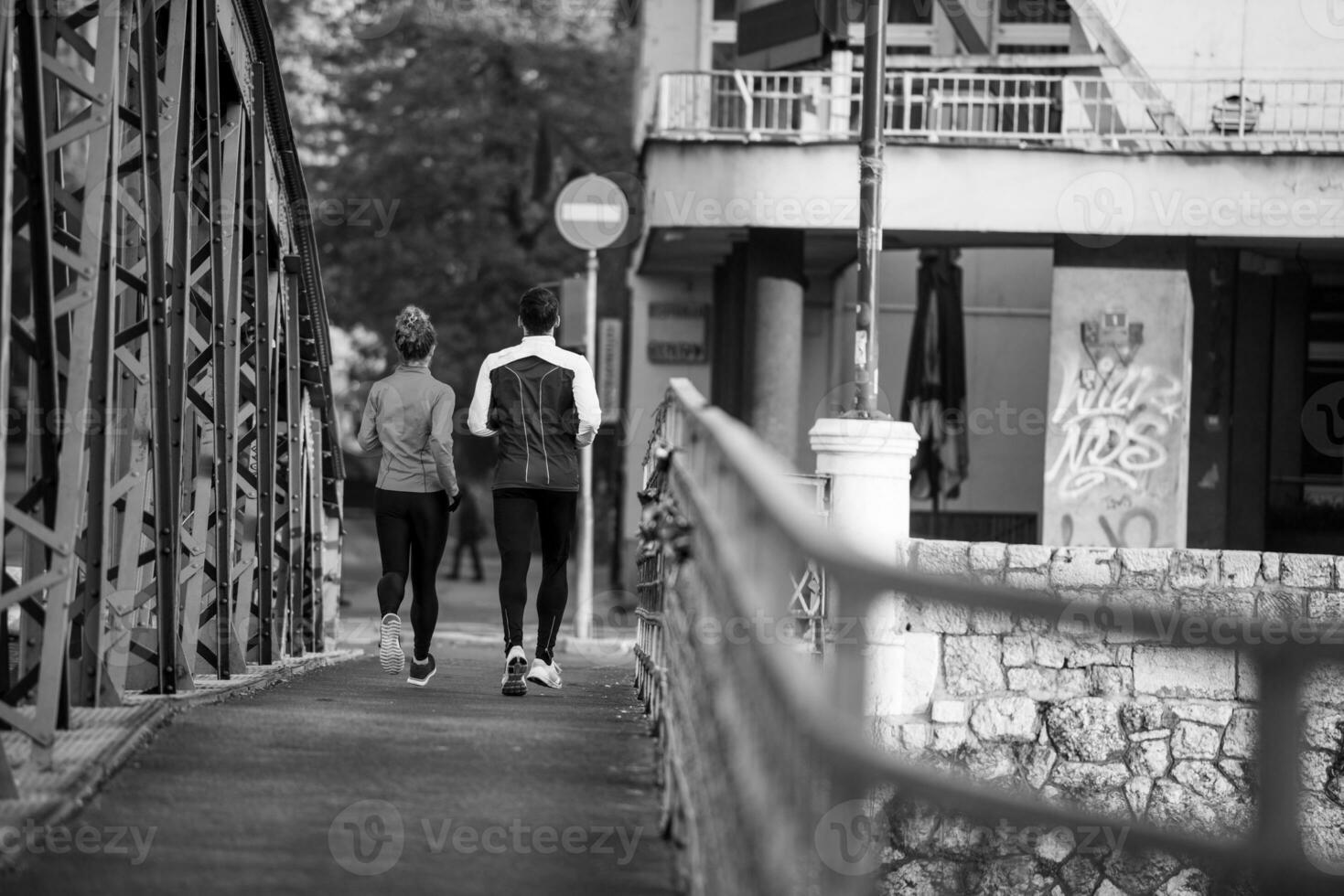 Couple exercising together photo