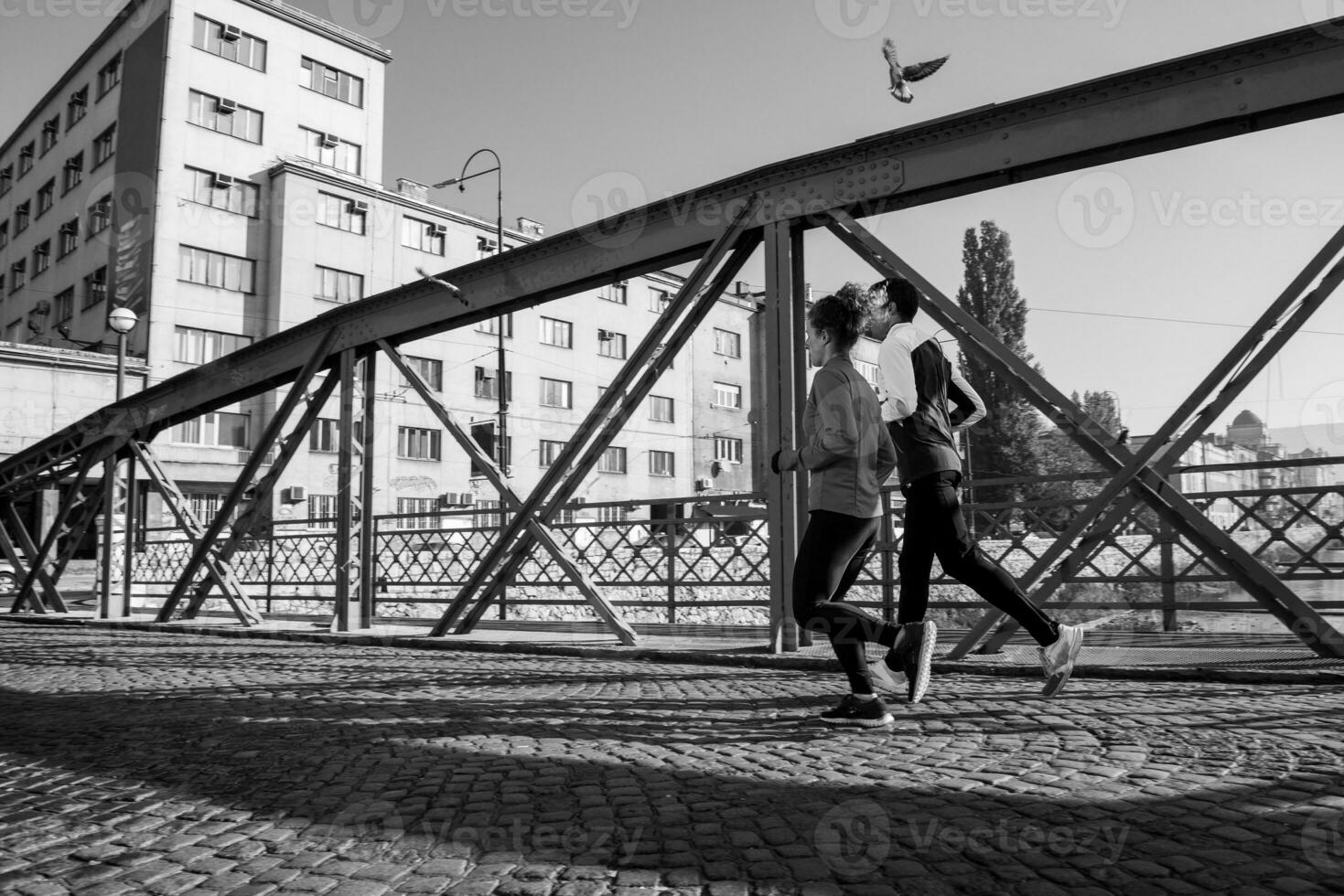 Couple exercising together photo