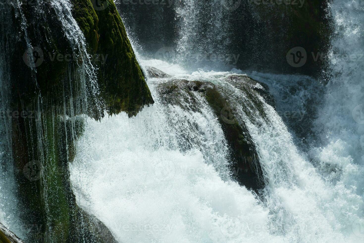 Scenic waterfall view photo