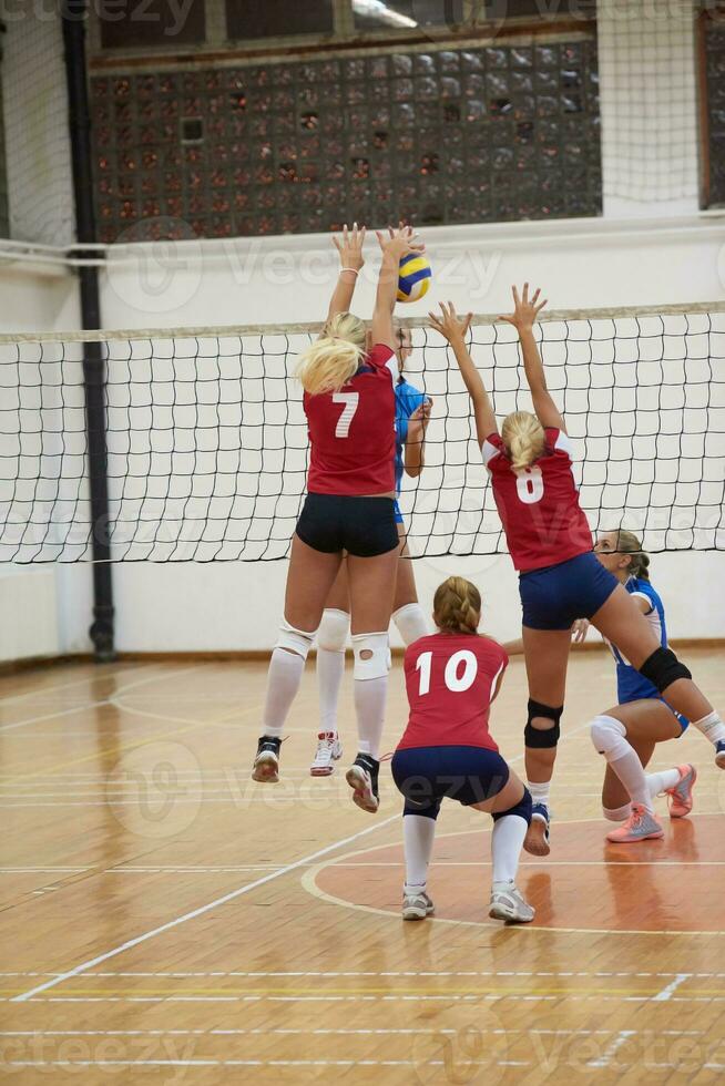 Women playing volleyball photo