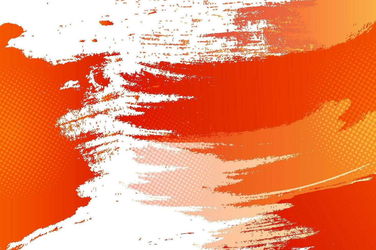 Orange grunge abstract texture background with halftone vector