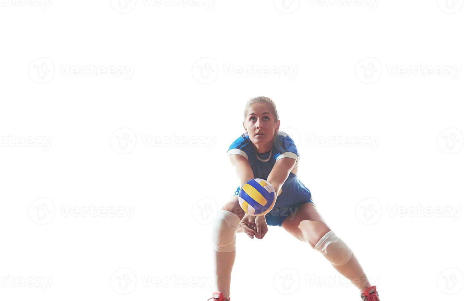 Woman playing volleyball photo
