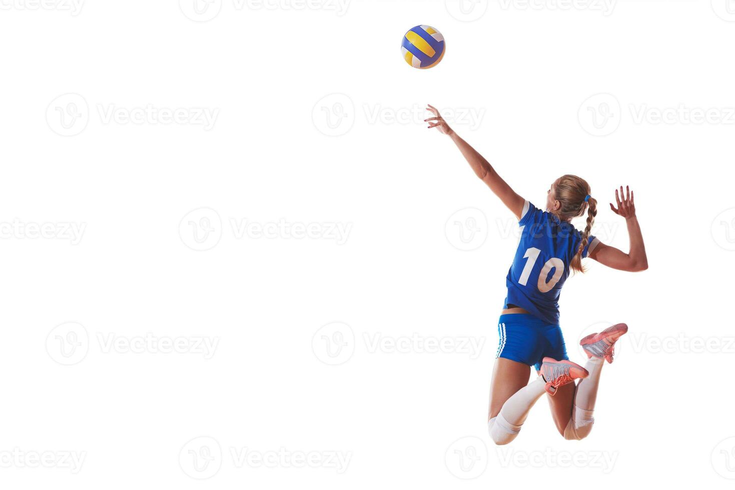 Woman playing volleyball photo
