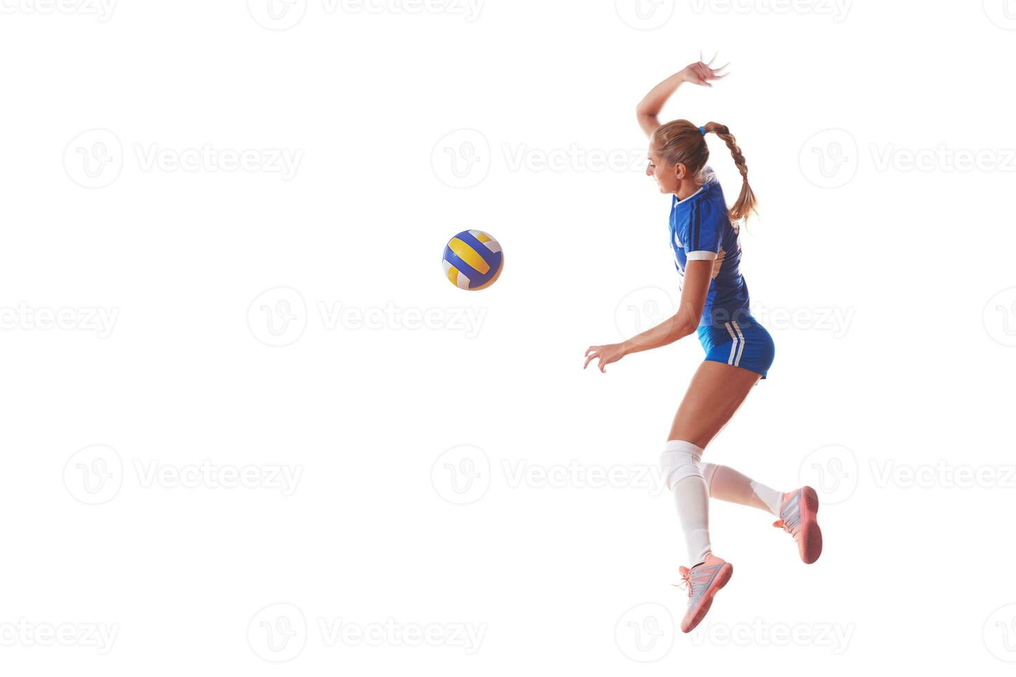 Woman playing volleyball photo