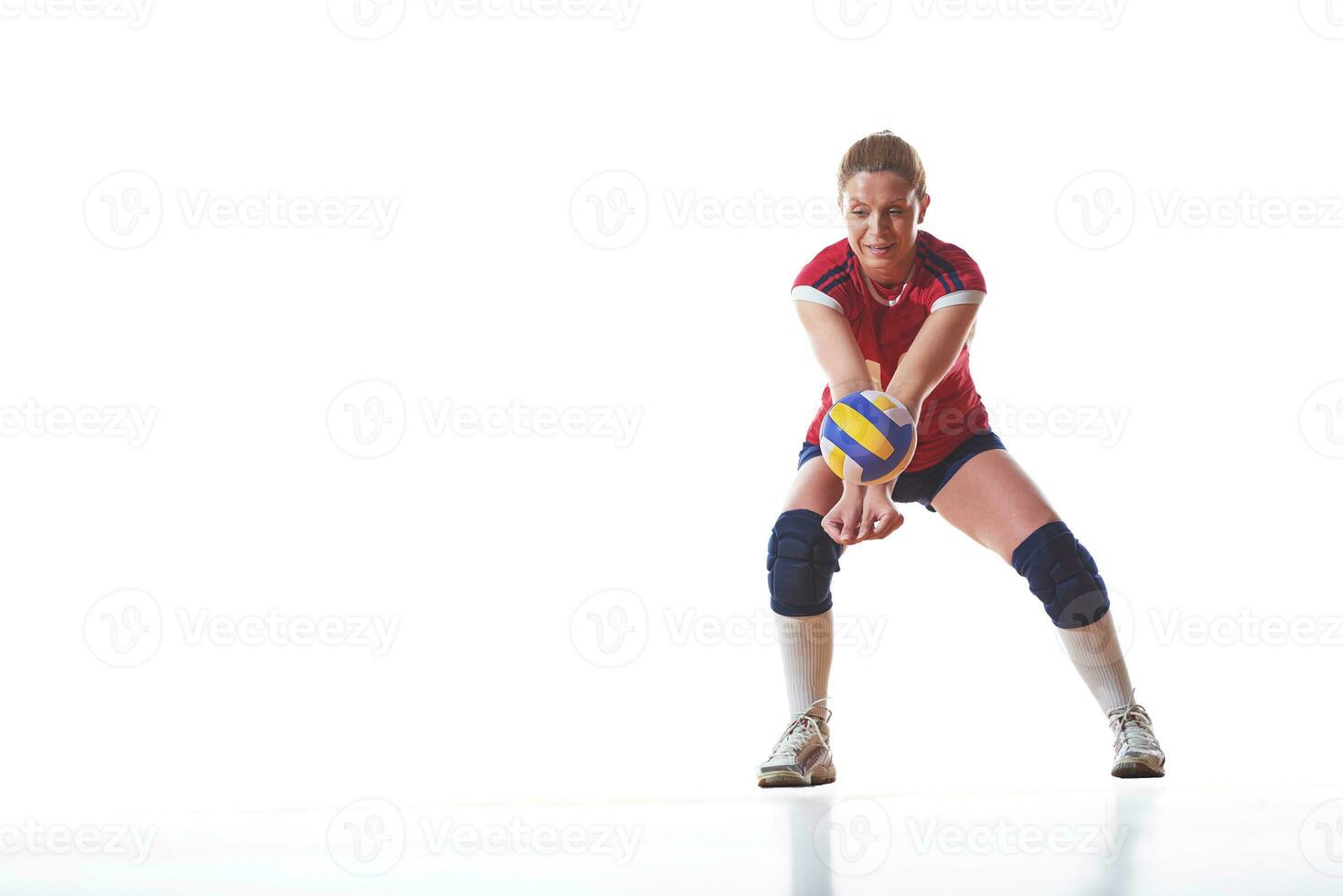 Woman playing volleyball photo