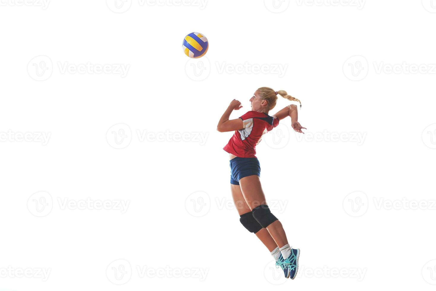 Woman playing volleyball photo