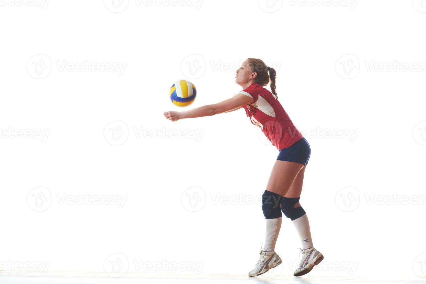 Woman playing volleyball photo