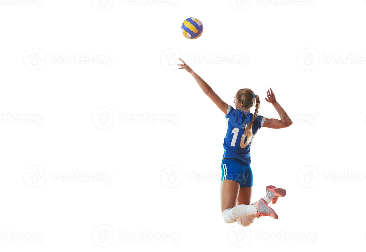 Woman playing volleyball photo
