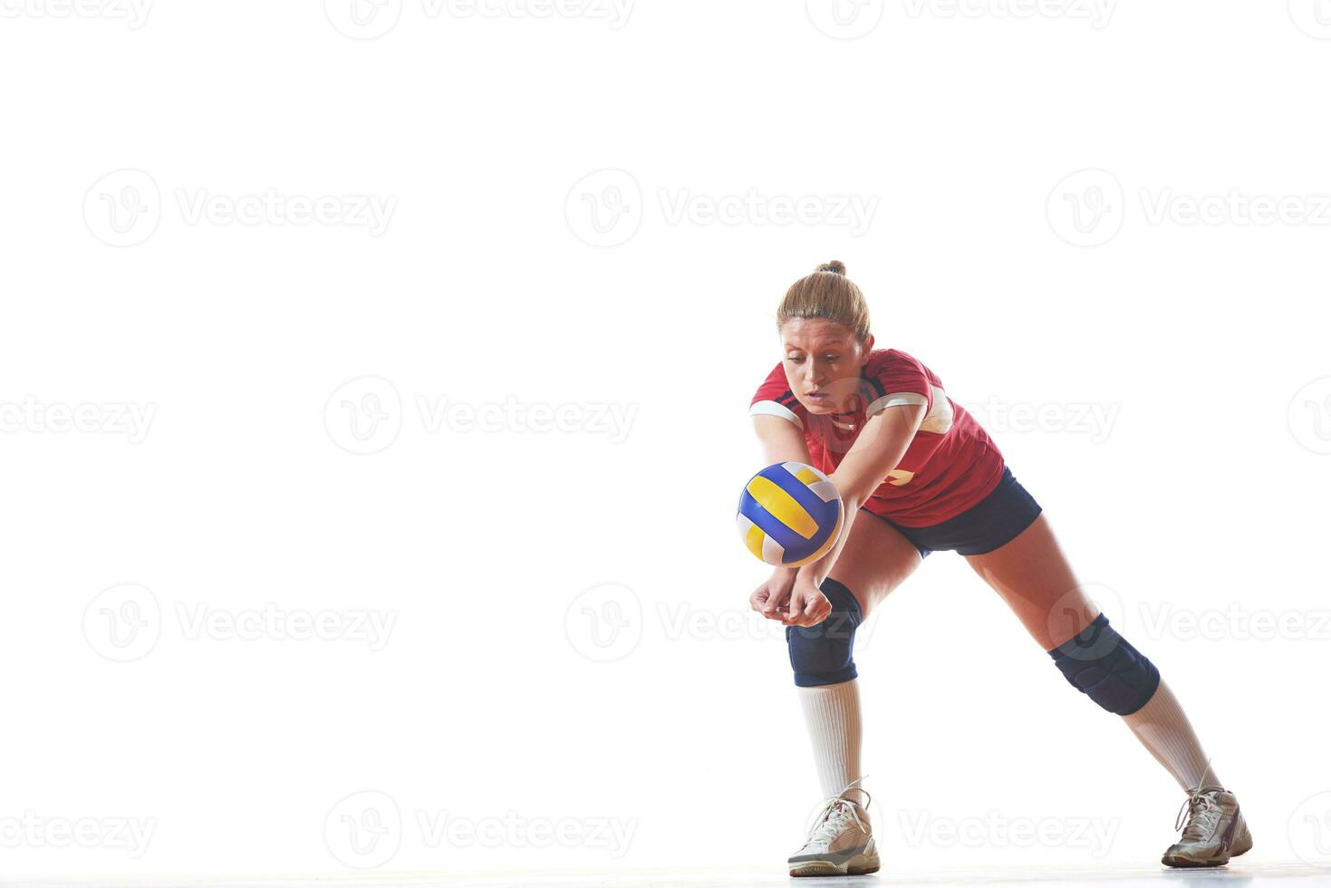 Woman playing volleyball photo