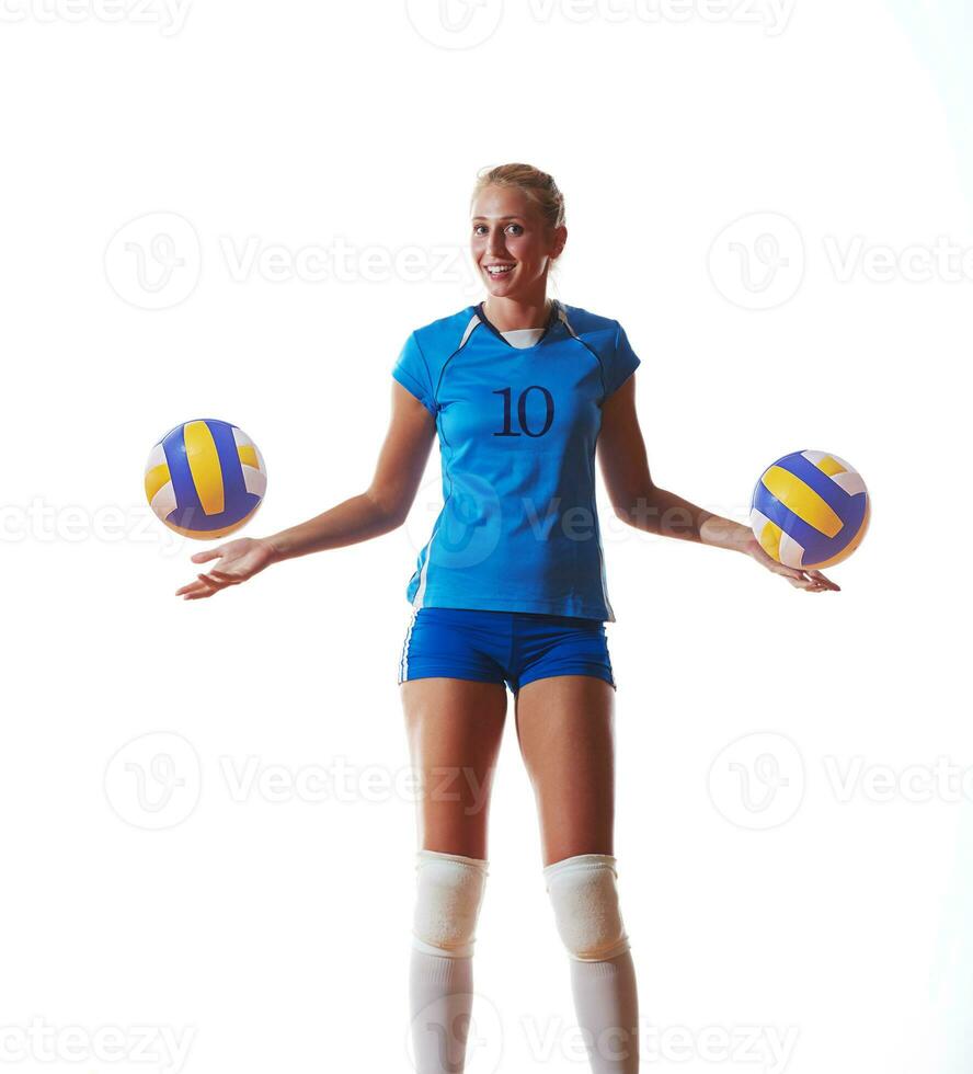 Woman playing volleyball photo