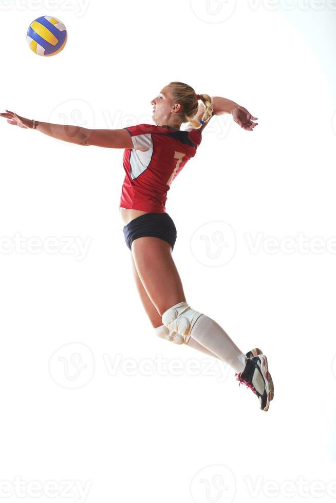 Woman playing volleyball photo