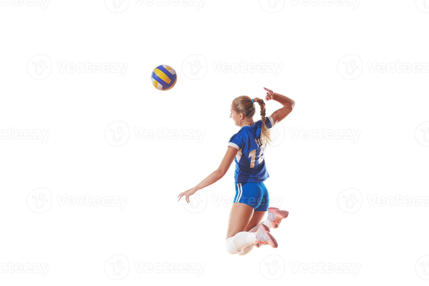 Woman playing volleyball photo