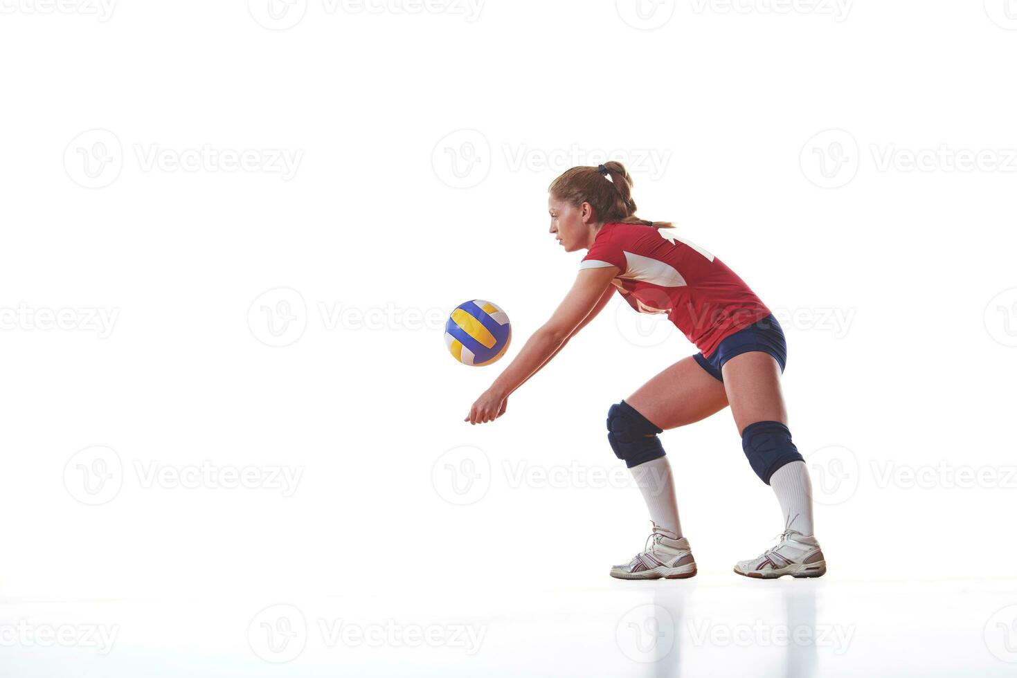 Woman playing volleyball photo