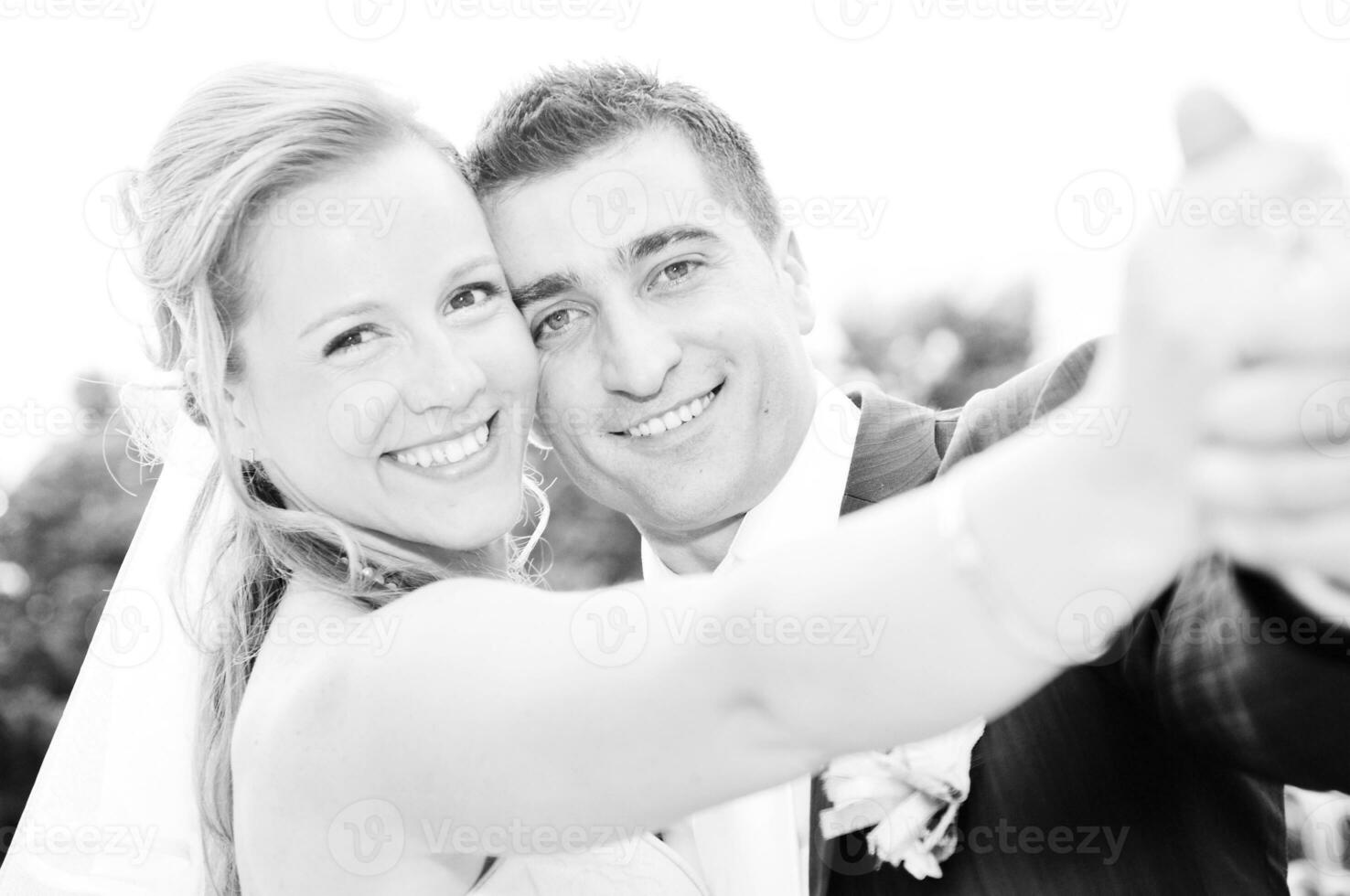 just married couple photo